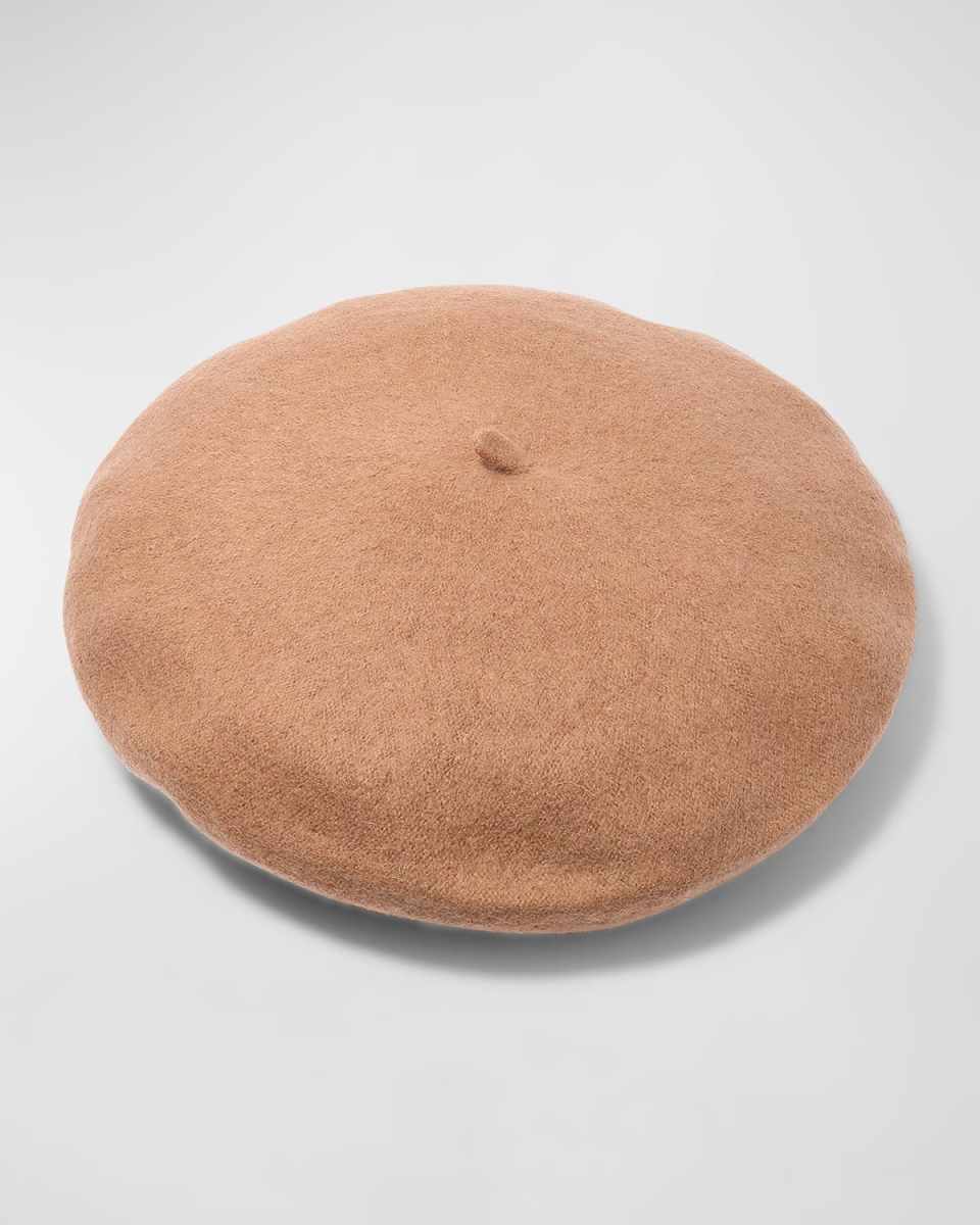 Brown Wool Felt Beret